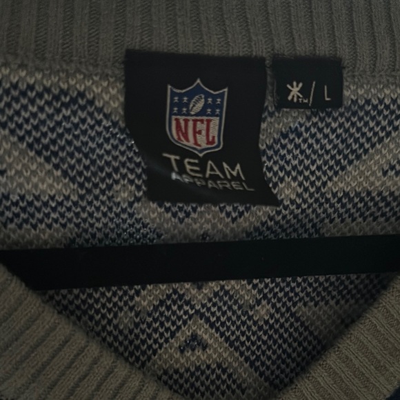 NFL Indianapolis Colts Blue and Gray V-Neck Sweater - Picture 3 of 3